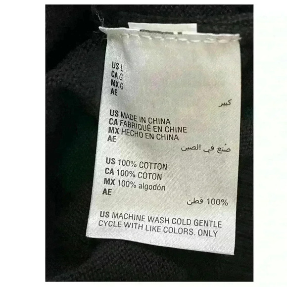 Club Room Mens Button Mock Neck Sweater Size L Deep Black - Picture 6 of 10